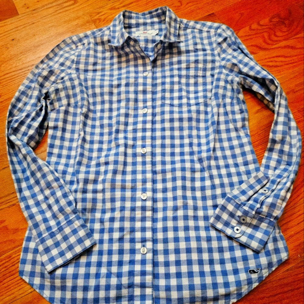 Vineyard Vines Womens Button Down Top, Size 4